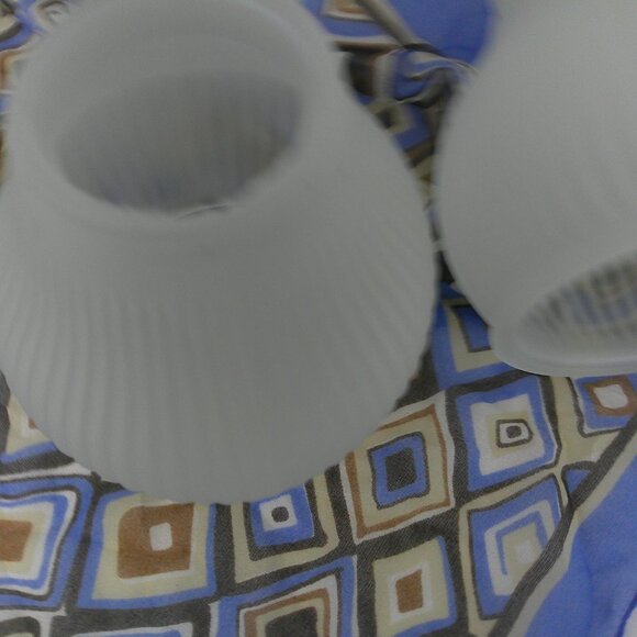 Set of Four Frosted Glass Ceiling Fan Lamp Shades - Picture 4 of 4